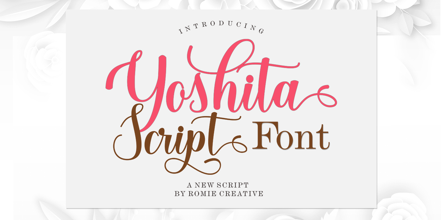Example font Yosyita Script #1